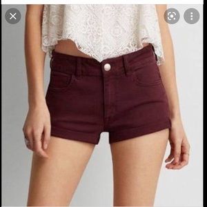 Women’s maroon shorts
